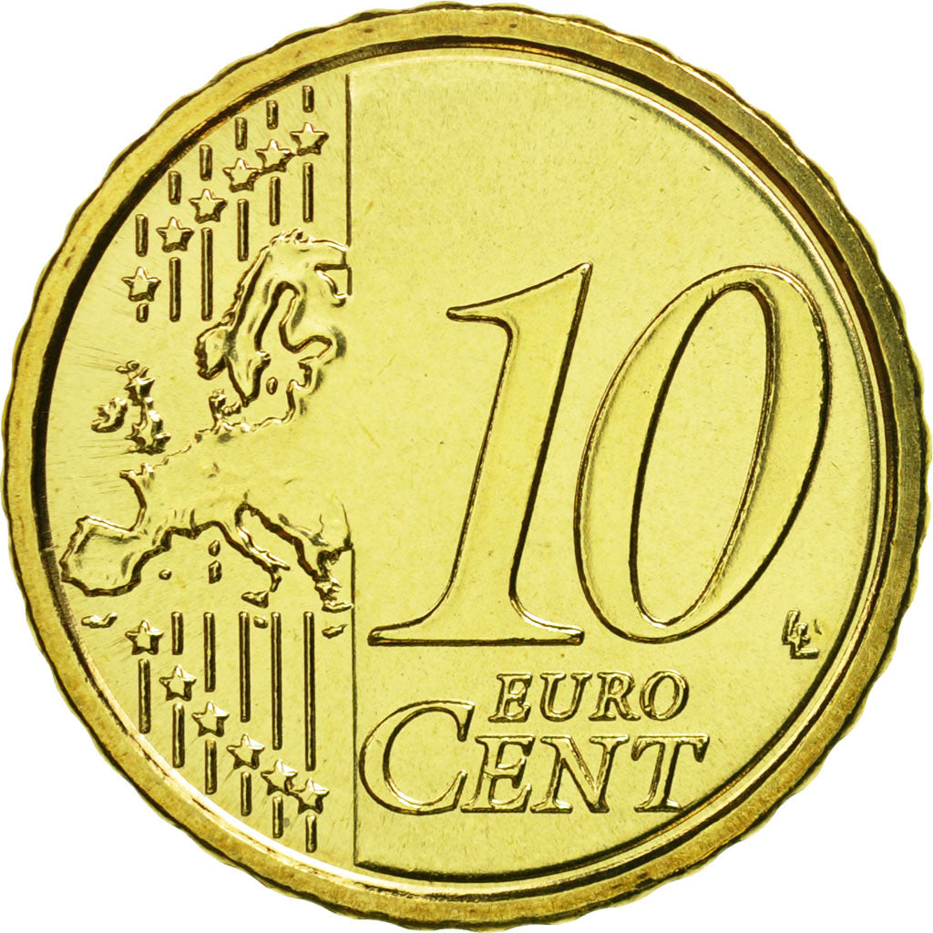 San Marino, 10 Euro Cent, 2011, MS(65-70), Brass, KM:482