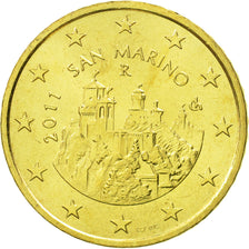 San Marino, 50 Euro Cent, 2011, MS(65-70), Brass, KM:484
