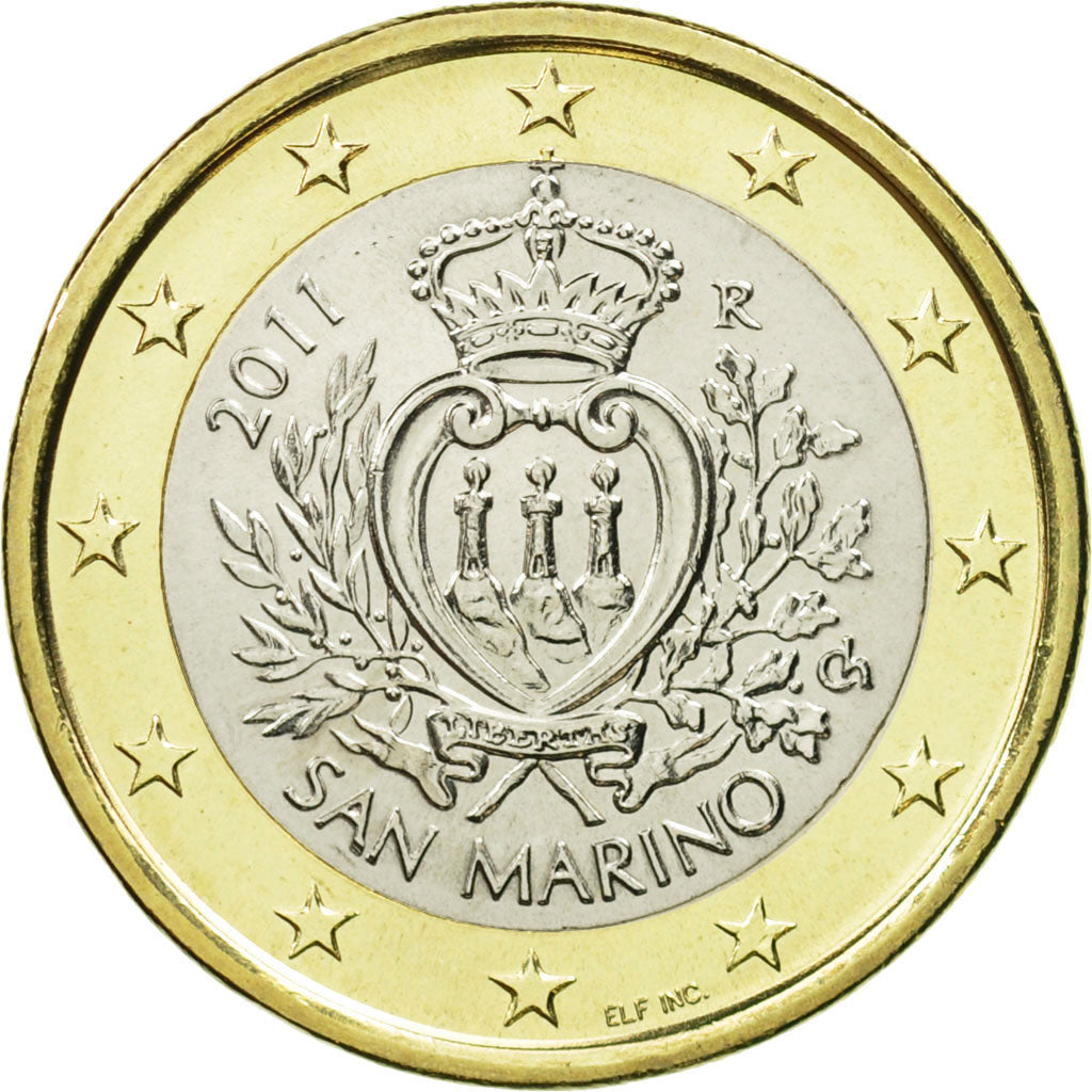 San Marino, Euro, 2011, MS(65-70), Bi-Metallic, KM:485