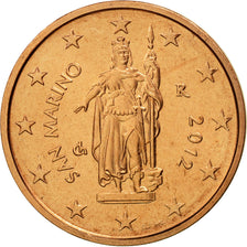 San Marino, 2 Euro Cent, 2012, MS(65-70), Copper Plated Steel, KM:441