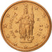 San Marino, 2 Euro Cent, 2012, MS(65-70), Copper Plated Steel, KM:441
