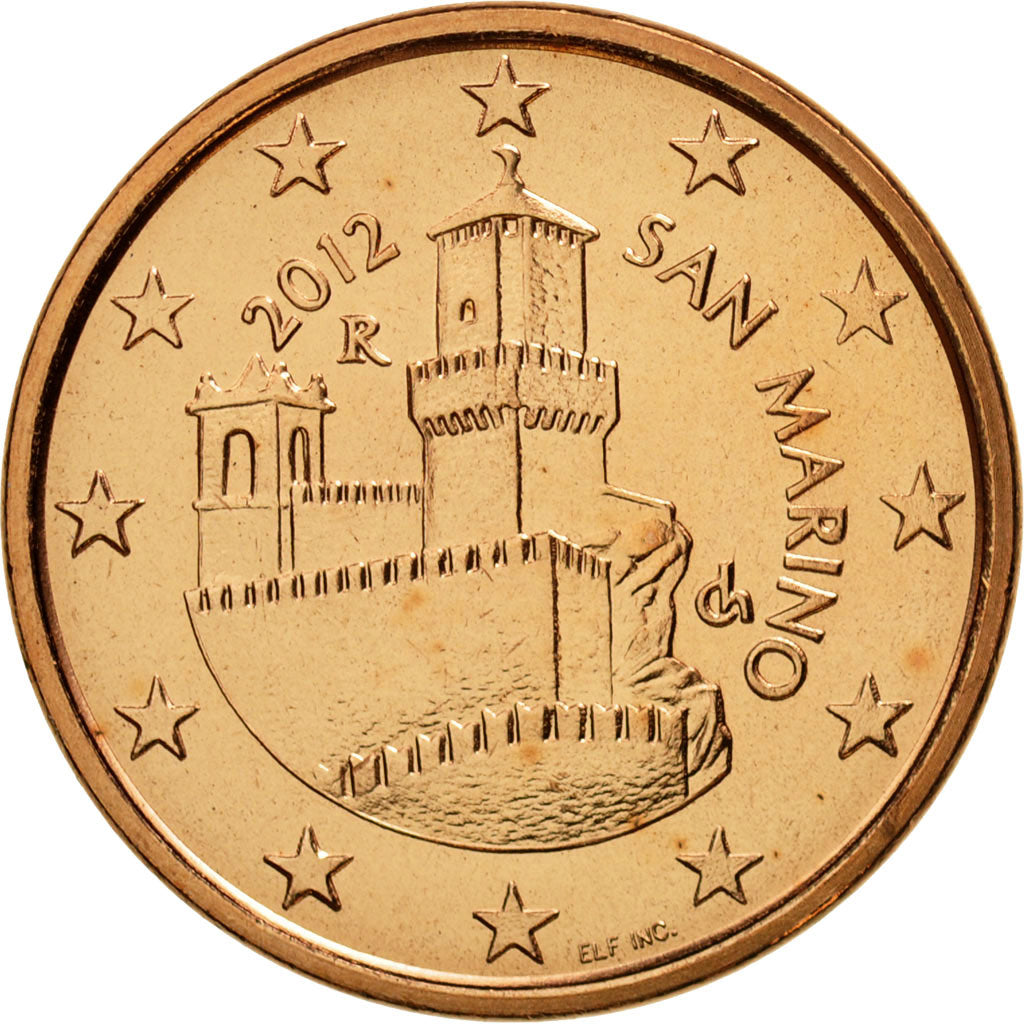San Marino, 5 Euro Cent, 2012, MS(65-70), Copper Plated Steel, KM:442