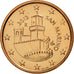 San Marino, 5 Euro Cent, 2012, MS(65-70), Copper Plated Steel, KM:442