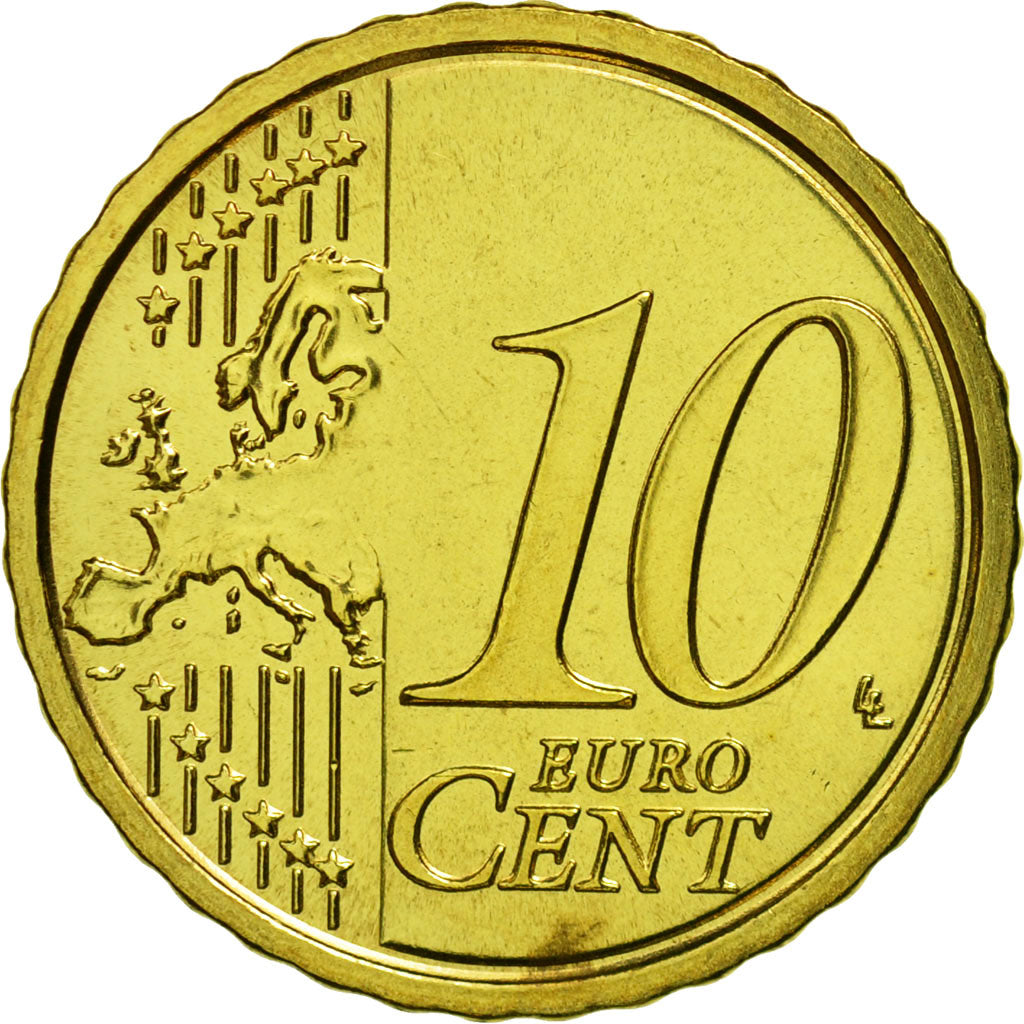 San Marino, 10 Euro Cent, 2012, MS(65-70), Brass, KM:482