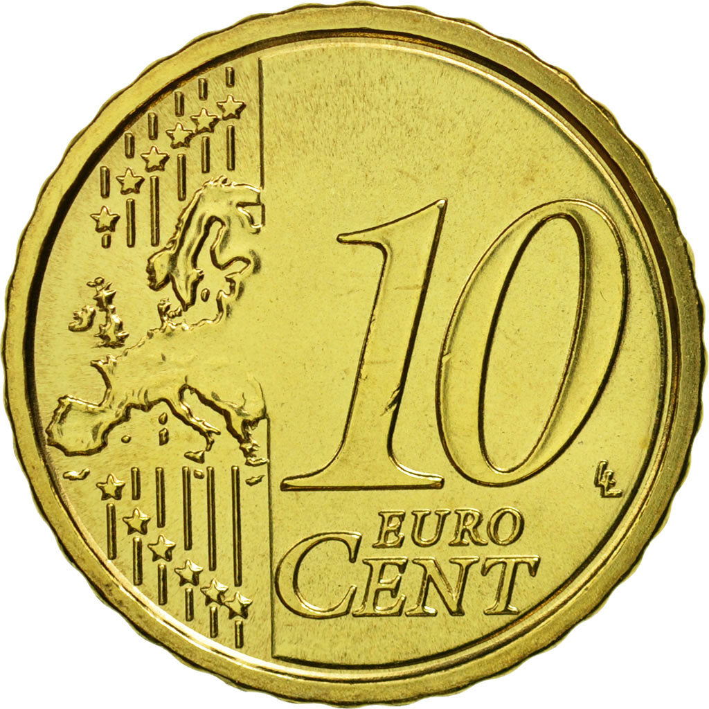 San Marino, 10 Euro Cent, 2012, MS(65-70), Brass, KM:482