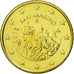 San Marino, 50 Euro Cent, 2012, MS(65-70), Brass, KM:484