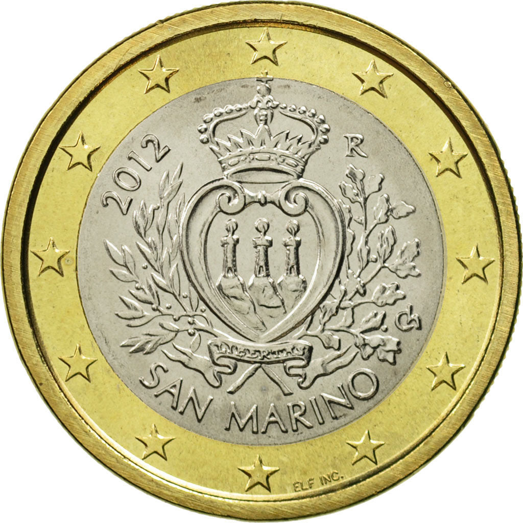 San Marino, Euro, 2012, MS(65-70), Bi-Metallic, KM:485