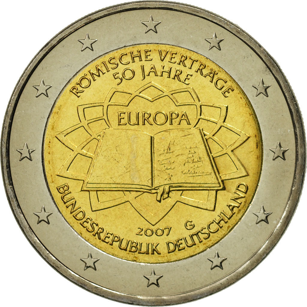 GERMANY - FEDERAL REPUBLIC, 2 Euro, Traité de Rome 50 ans, 2007, MS(63)
