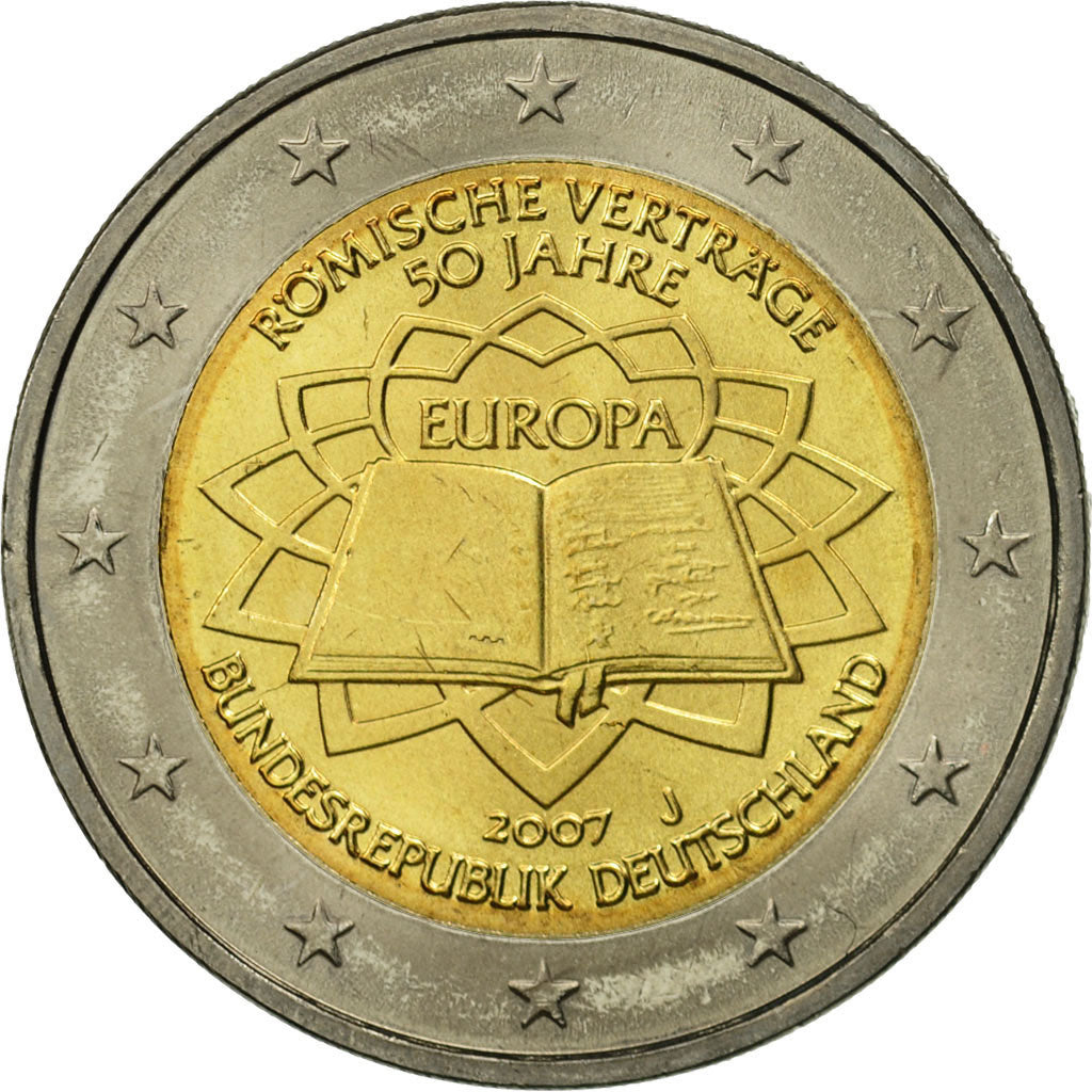 GERMANY - FEDERAL REPUBLIC, 2 Euro, Traité de Rome 50 ans, 2007, MS(63)