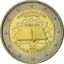 Austria, 2 Euro, Traité de Rome 50 ans, 2007, MS(63), Bi-Metallic, KM:3150
