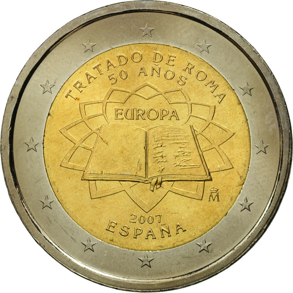 Espagne, 2 Euro, Traité de Rome 50 ans, 2007, SPL, Bi-Metallic, KM:1130