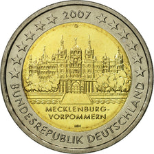 GERMANY - FEDERAL REPUBLIC, 2 Euro, Mecklembourg, 2007, MS(63), Bi-Metallic