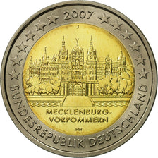 GERMANY - FEDERAL REPUBLIC, 2 Euro, Mecklembourg, 2007, MS(63), Bi-Metallic