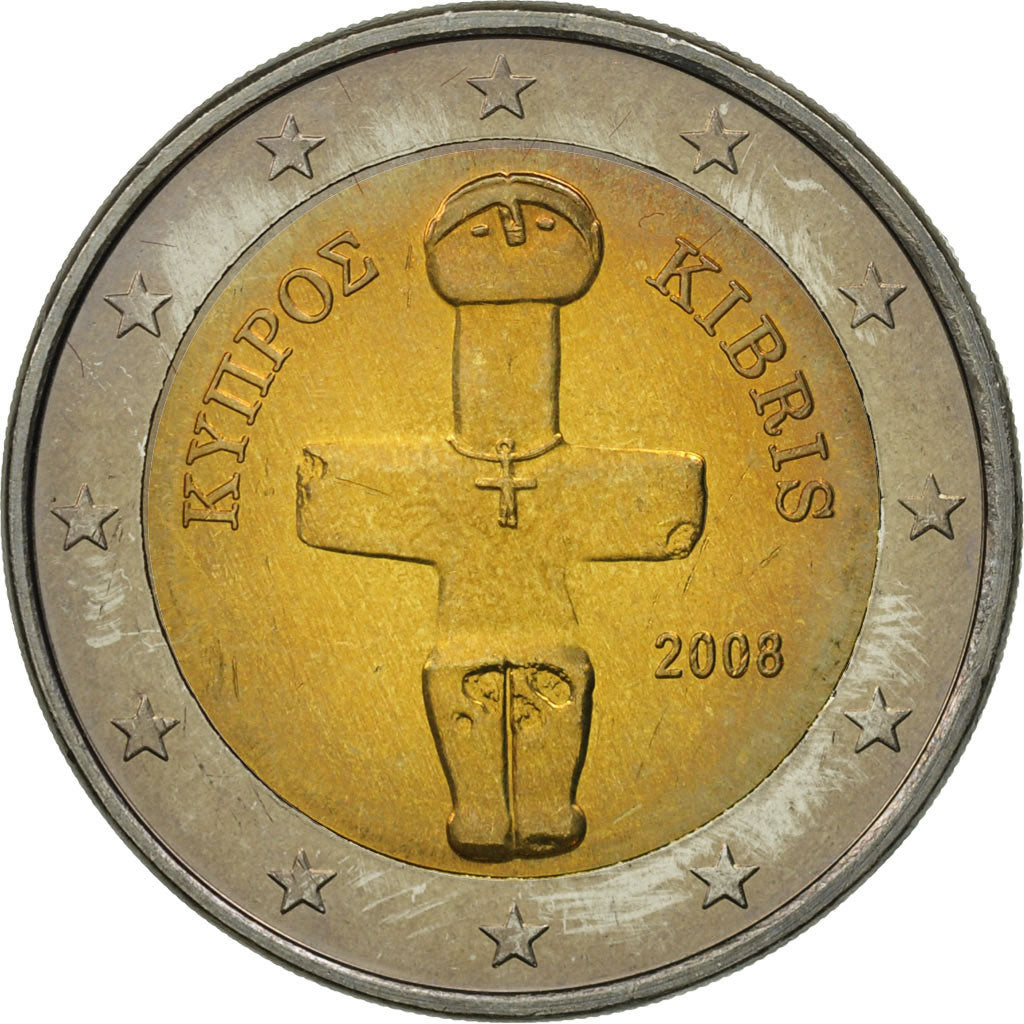 Chypre, 2 Euro, 2008, SPL, Bi-Metallic, KM:85