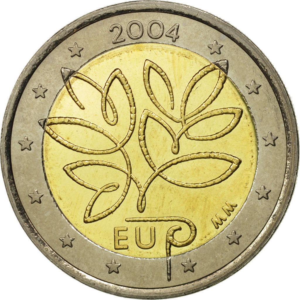 Finland, 2 Euro, EU expansion, 2004, MS(63), Bi-Metallic, KM:114
