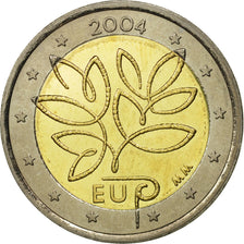 Finland, 2 Euro, EU expansion, 2004, MS(63), Bi-Metallic, KM:114