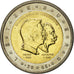 Luksemburg, 2 Euro, Henri, Adolphe, 2005, Utrecht, MS(63), Bimetaliczny, KM:87