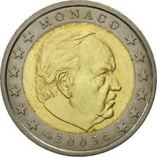 Monaco, 2 Euro, Prince Rainier III, 2003, MS(63), Bi-Metallic, KM:174