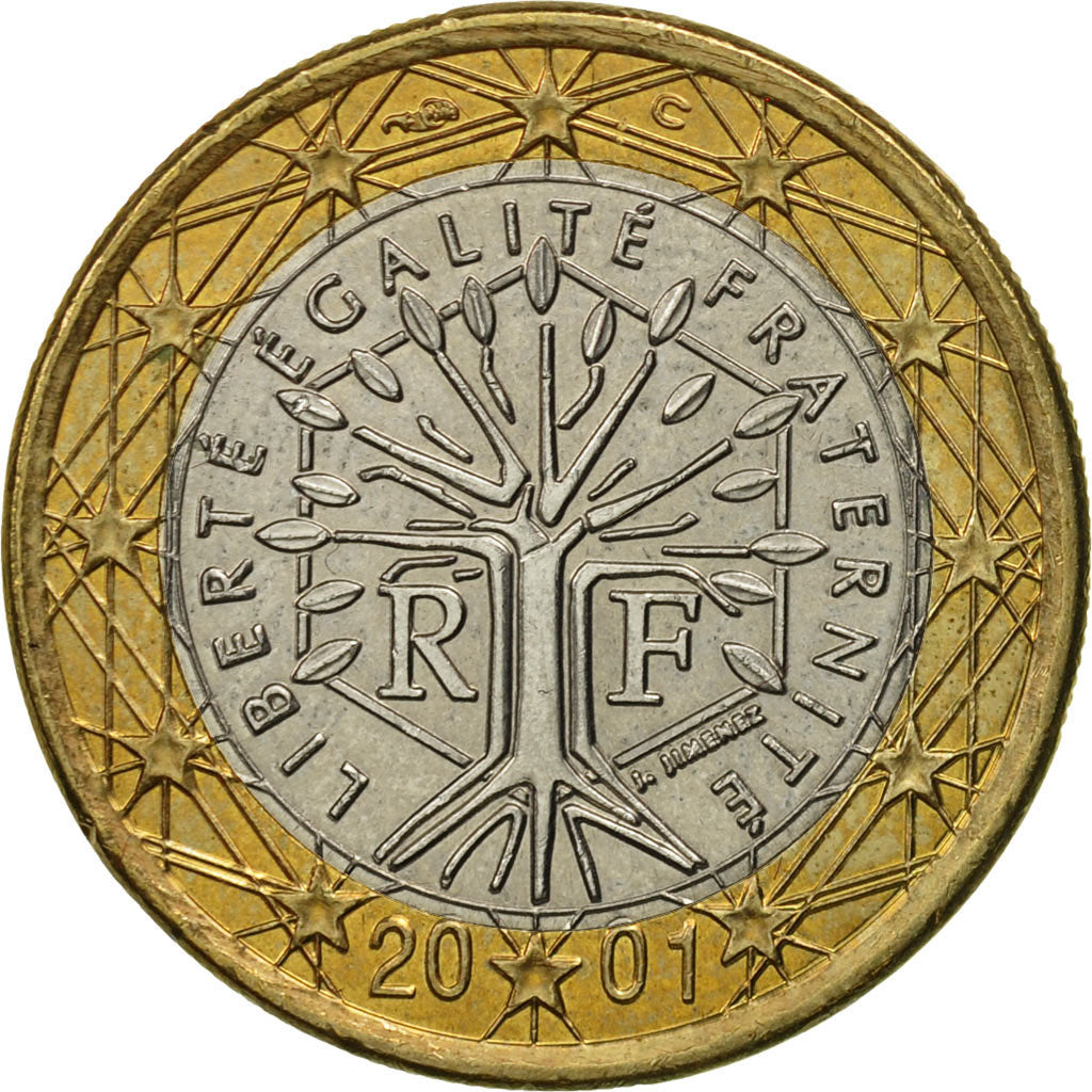 Coin, France, Euro, 2001, MS(63), Bi-Metallic, KM:1288