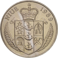 Munten, Niue, Elizabeth II, 5 Dollars, 1989, PR+, Copper-nickel, KM:24