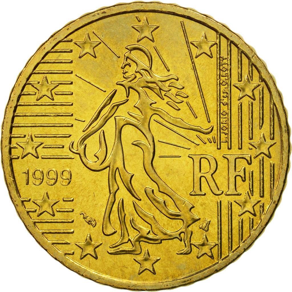Moneda, Francia, 50 Euro Cent, 1999, SC, Latón, KM:1287