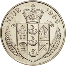 NIUE, 5 Dollars, 1989, KM #67, MS(63), Copper-Nickel, 28.40