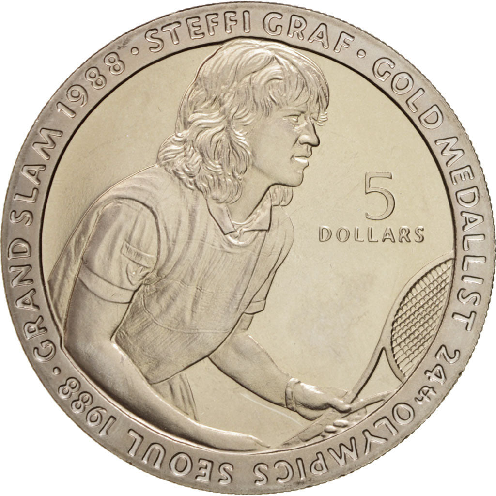NIUE, 5 Dollars, 1989, KM #67, MS(63), Copper-Nickel, 28.40