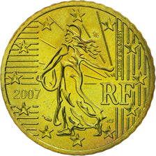 France, 50 Euro Cent, 2007, SUP, Laiton, KM:1412