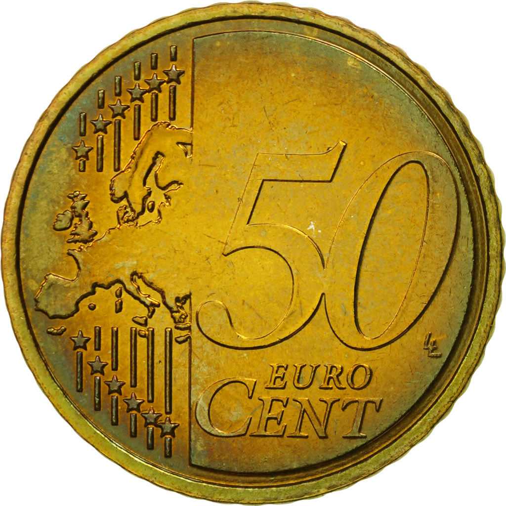 France, 50 Euro Cent, 2007, AU(55-58), Brass, KM:1412