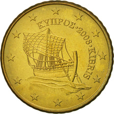 Cypr, 50 Euro Cent, 2008, AU(55-58), Mosiądz, KM:83