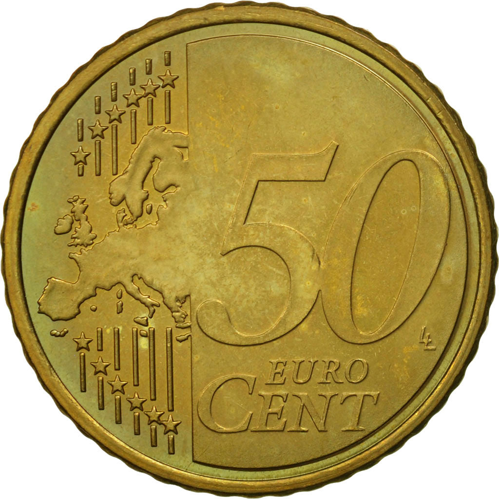 Slovenia, 50 Euro Cent, 2007, AU(55-58), Brass, KM:73