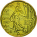 Moneta, Francja, 20 Euro Cent, 2007, Paris, MS(63), Mosiądz, KM:1411