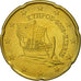 Zypern, 20 Euro Cent, 2008, VZ, Messing, KM:82