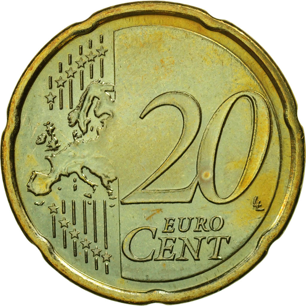 Zypern, 20 Euro Cent, 2008, VZ, Messing, KM:82