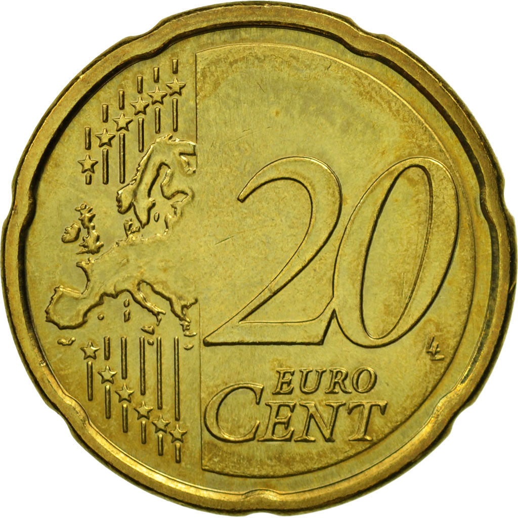 Slovakia, 20 Euro Cent, 2009, AU(55-58), Brass, KM:99