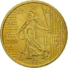 Coin, France, 10 Euro Cent, 2000, MS(63), Brass, KM:1285