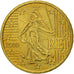 Moneda, Francia, 10 Euro Cent, 2000, SC, Latón, KM:1285