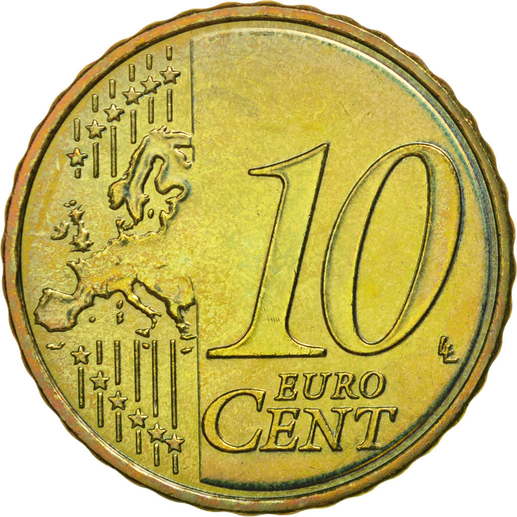 Malta, 10 Euro Cent, 2008, SPL-, Ottone, KM:128