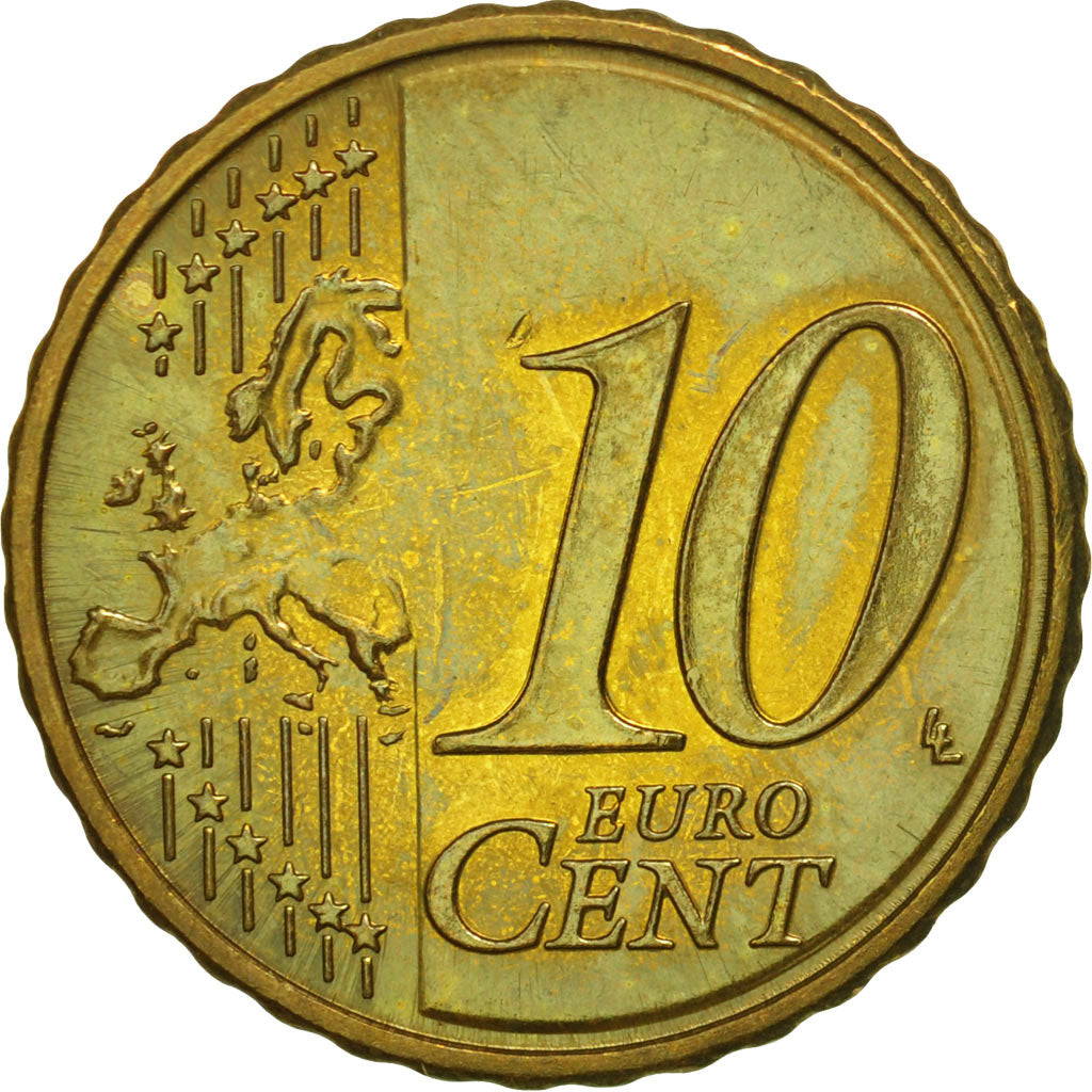 Słowenia, 10 Euro Cent, 2007, Vantaa, AU(55-58), Mosiądz, KM:71