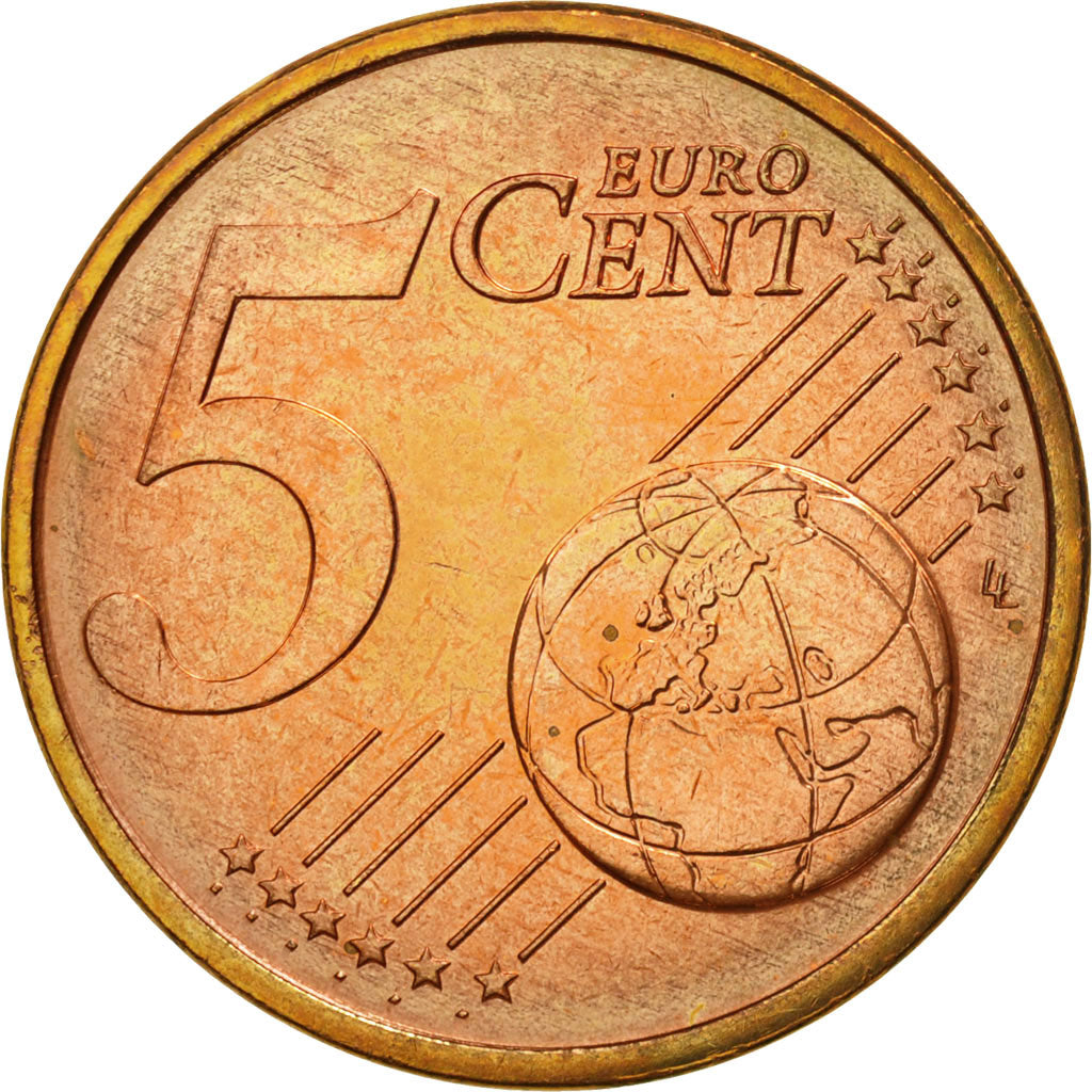 Coin, France, 5 Euro Cent, 2007, AU(55-58), Copper Plated Steel, KM:1284