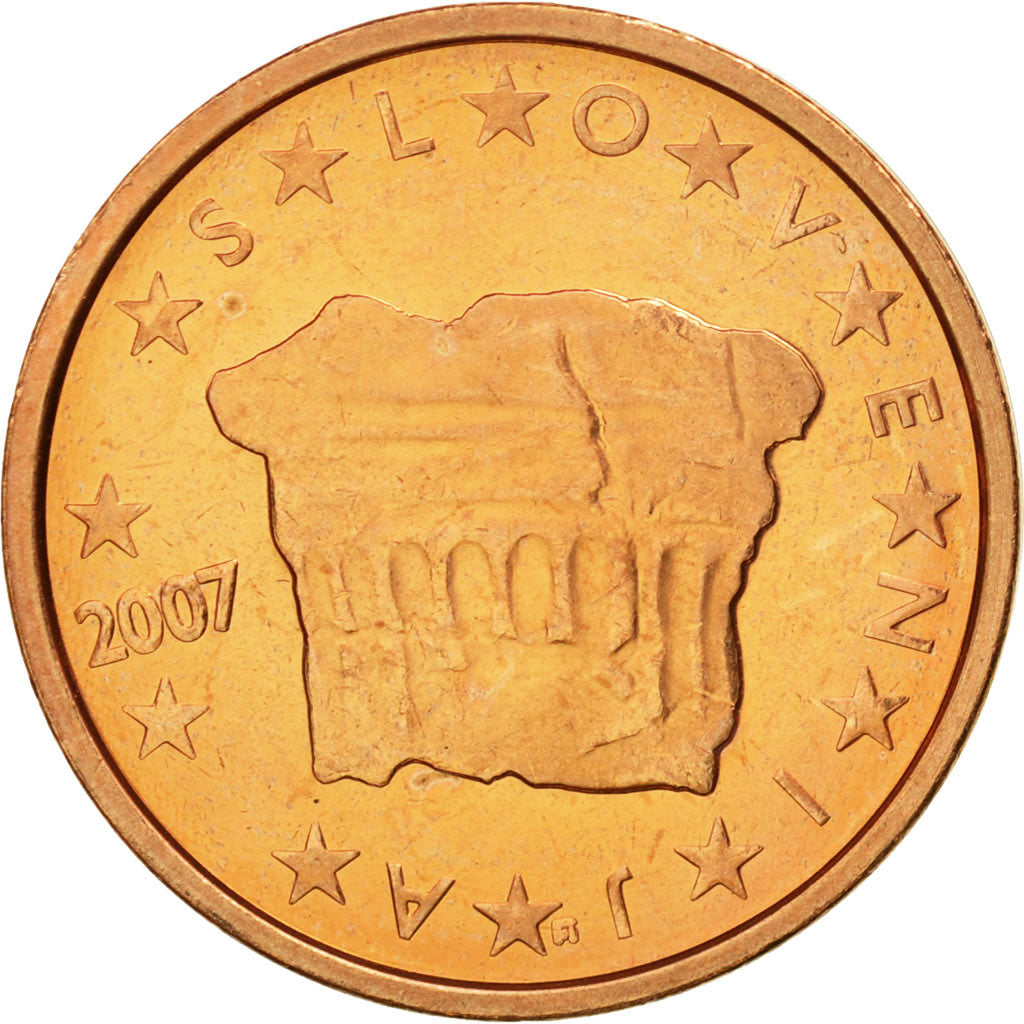 Słowenia, 2 Euro Cent, 2007, Vantaa, MS(63), Miedź platerowana stalą, KM:69