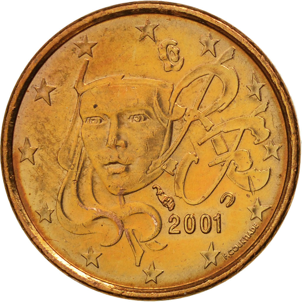 Moneta, Francia, Euro Cent, 2001, SPL-, Acciaio placcato rame, KM:1282