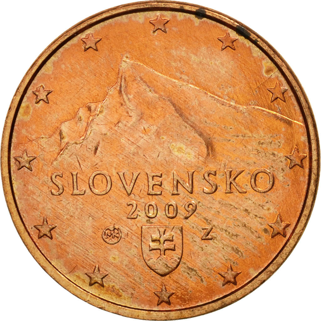 Slovacchia, Euro Cent, 2009, SPL, Acciaio placcato rame, KM:95