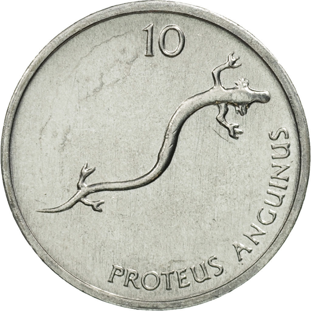 Coin, Slovenia, 10 Stotinov, 1992, MS(63), Aluminum, KM:7
