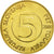 Coin, Slovenia, 5 Tolarjev, 2000, MS(63), Nickel-brass, KM:6
