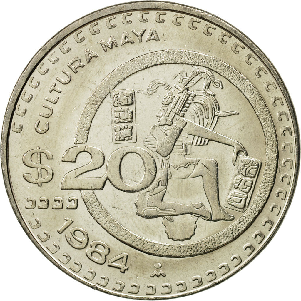 Mexico, 20 Pesos, 1984, Mexico City, MS(65-70), Copper-nickel, KM:486