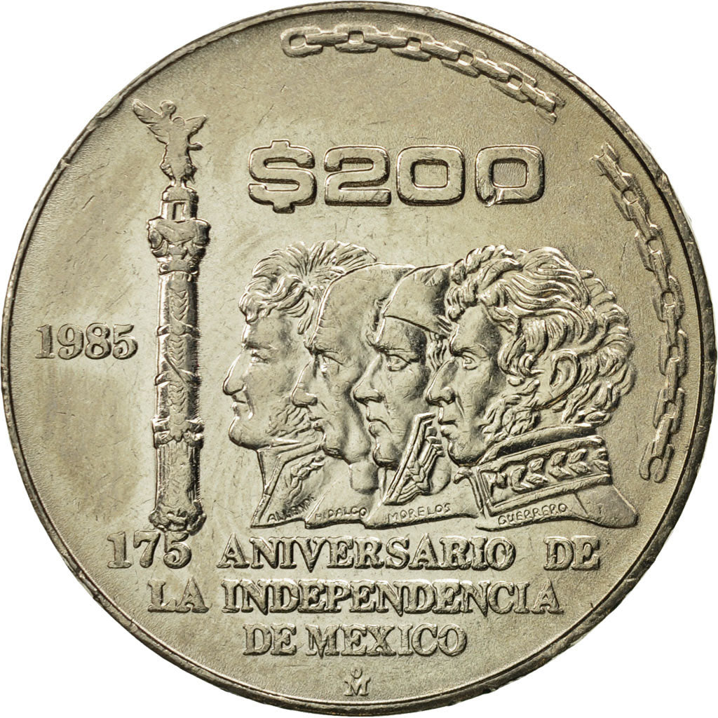 Münze, Mexiko, 200 Pesos, 1985, Mexico City, STGL, Copper-nickel, KM:509