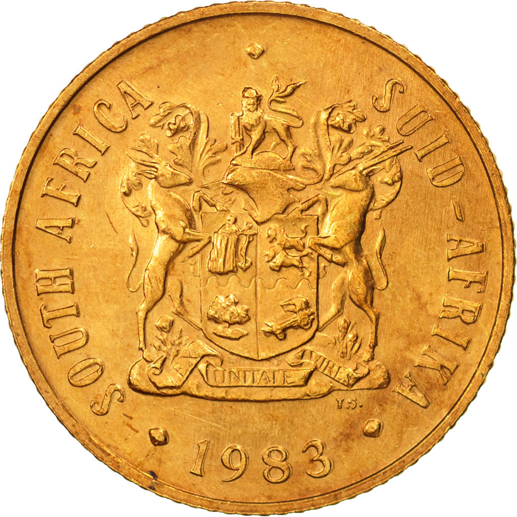 Coin, South Africa, 2 Cents, 1983, MS(65-70), Bronze, KM:83