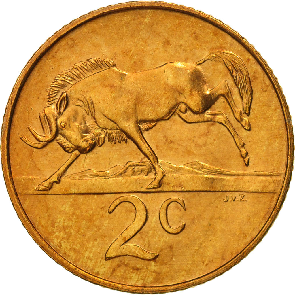 Coin, South Africa, 2 Cents, 1983, MS(65-70), Bronze, KM:83