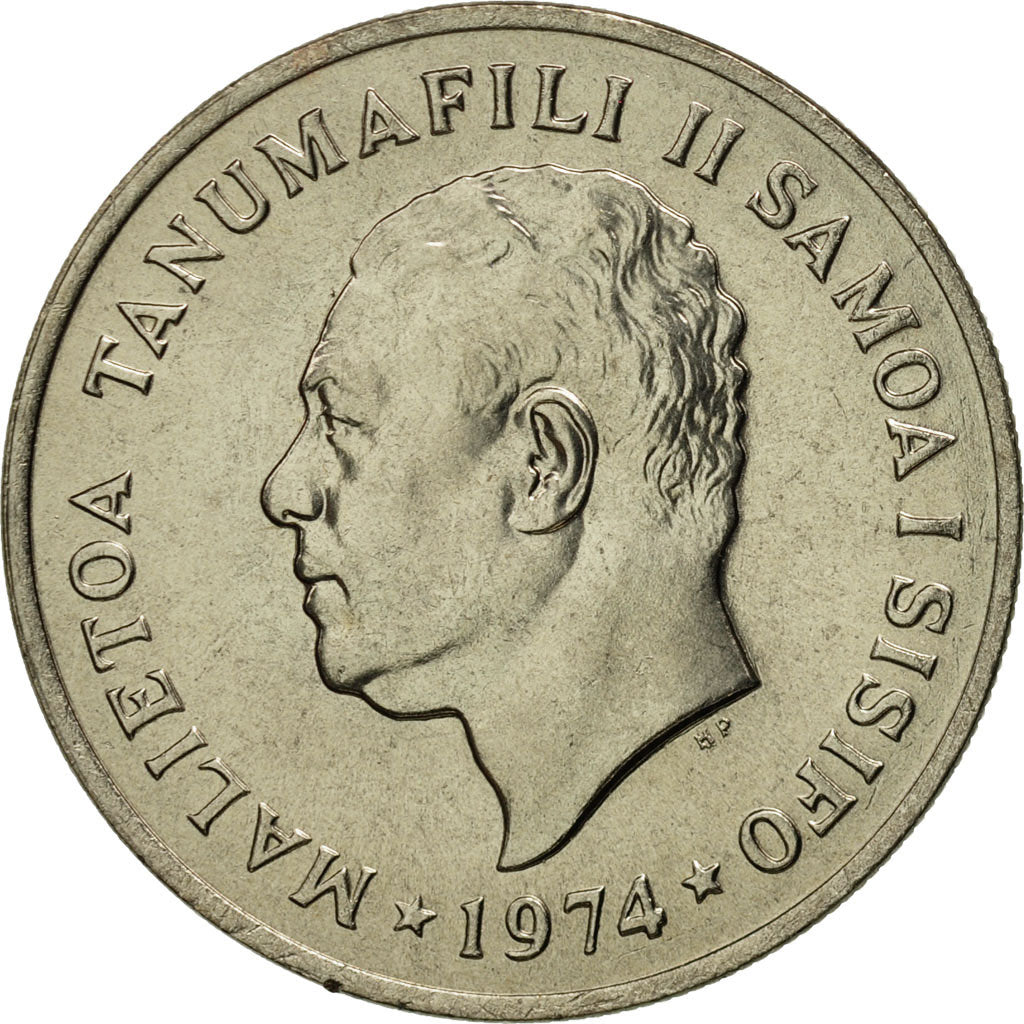 Samoa, 10 Sene, 1974, MS(65-70), Copper-nickel, KM:15